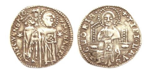 Front and back of Venetian coin.